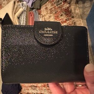 Coach Dark Navy Leather Wallet